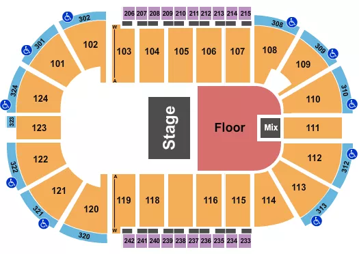 RYAN CASTRO Seating Map Seating Chart