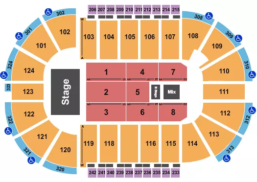 SUGARLAND Seating Map Seating Chart