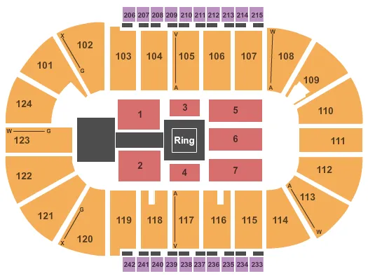 WWE Seating Map Seating Chart