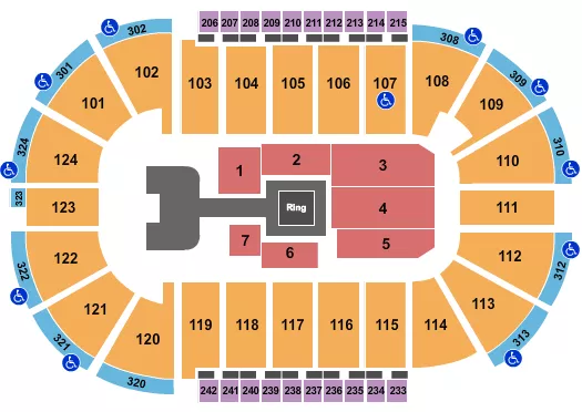 WRESTLING Seating Map Seating Chart