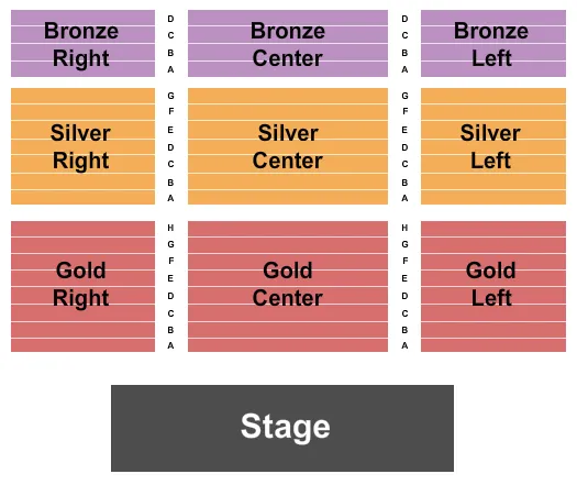 END STAGE Seating Map Seating Chart
