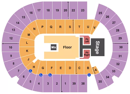 OLD DOMINION Seating Map Seating Chart