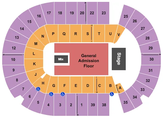 EAGLES Seating Map Seating Chart