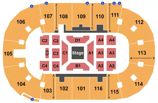 CENTER STAGE Seating Map Seating Chart