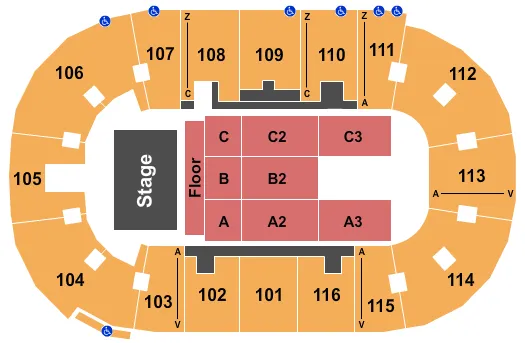 ENDSTAGE 2 Seating Map Seating Chart