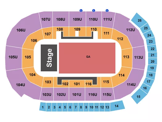 ENDSTAGE GA FLOOR Seating Map Seating Chart