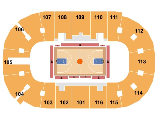 HARLEM GLOBETROTTERS Seating Map Seating Chart
