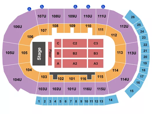 ZZ TOP Seating Map Seating Chart