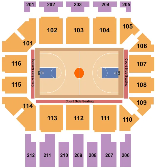 HARLEM GLOBETROTTERS Seating Map Seating Chart