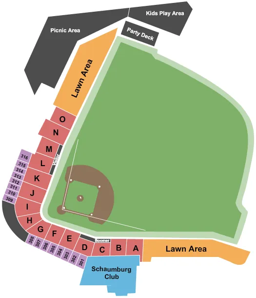 BASEBALL Seating Map Seating Chart