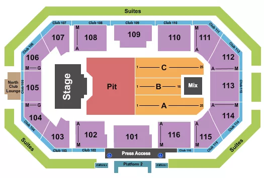 BILLY STRINGS Seating Map Seating Chart