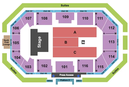 ENDSTAGE 2 Seating Map Seating Chart