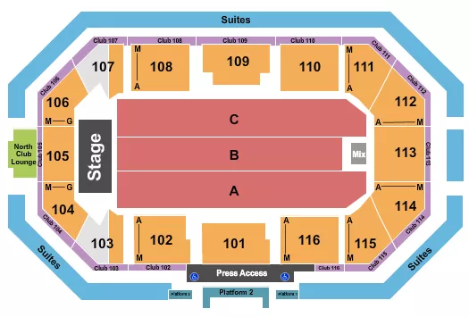 ENDSTAGE 4 Seating Map Seating Chart