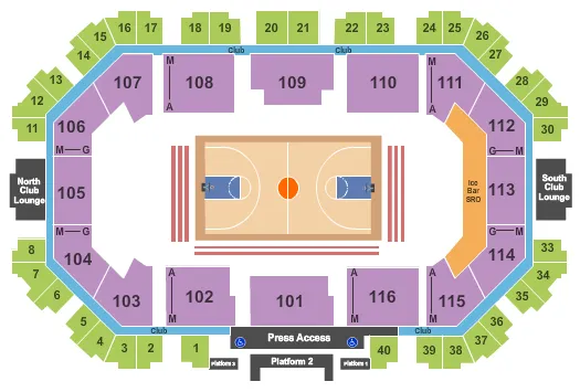 BASKETBALL Seating Map Seating Chart