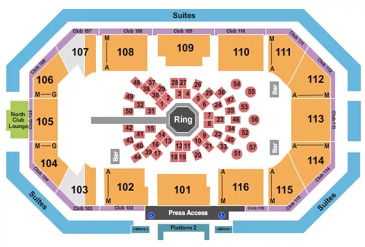 MMA TABLES Seating Map Seating Chart