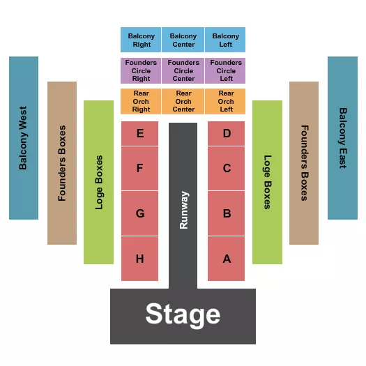 RUNWAY Seating Map Seating Chart