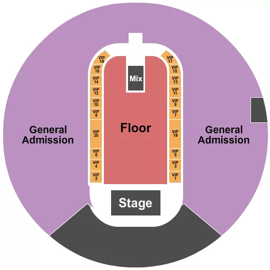 ENDSTAGE GA FLOOR 1 Seating Map Seating Chart