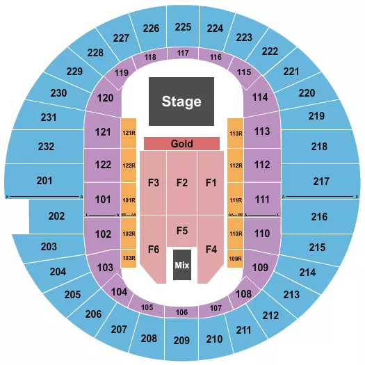 JOURNEY TOTO 2024 Seating Map Seating Chart