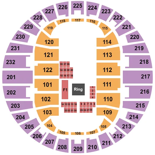 MMA Seating Map Seating Chart