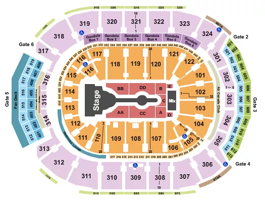 CARDI B Seating Map Seating Chart