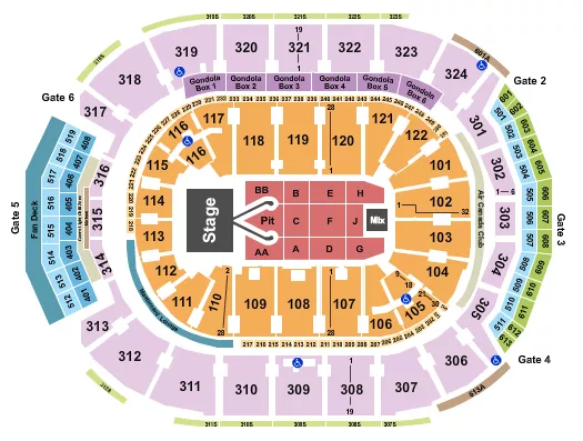 CONAN GRAY Seating Map Seating Chart