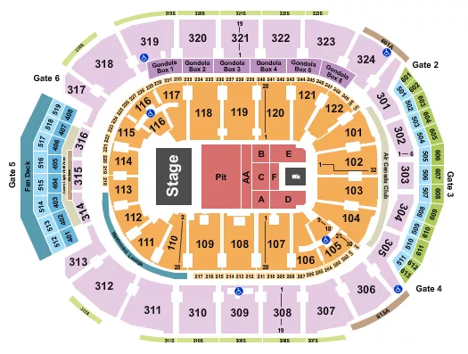 DANIEL CAESAR Seating Map Seating Chart