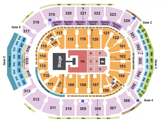 DEMI LOVATO Seating Map Seating Chart