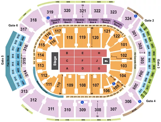 ENDSTAGE 4 Seating Map Seating Chart