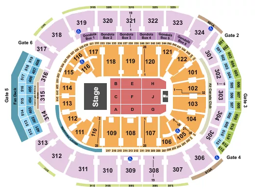 ENDSTAGE 5 Seating Map Seating Chart