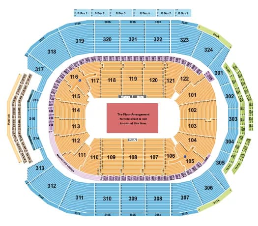 GENERIC FLOOR ROWS Seating Map Seating Chart