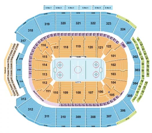 HOCKEY ROWS Seating Map Seating Chart