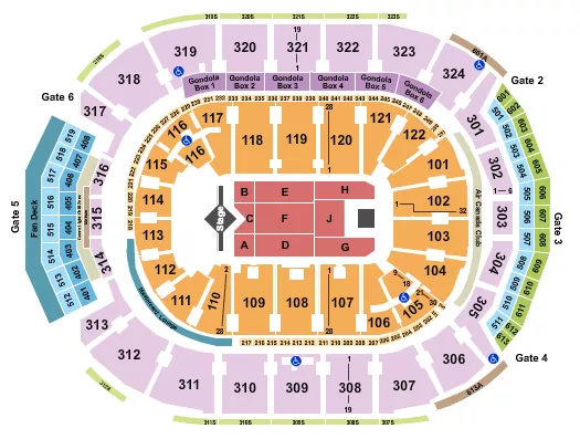 J COLE Seating Map Seating Chart