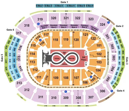 KATY PERRY Seating Map Seating Chart