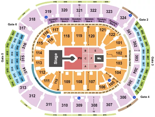 SABRINA CARPENTER Seating Map Seating Chart