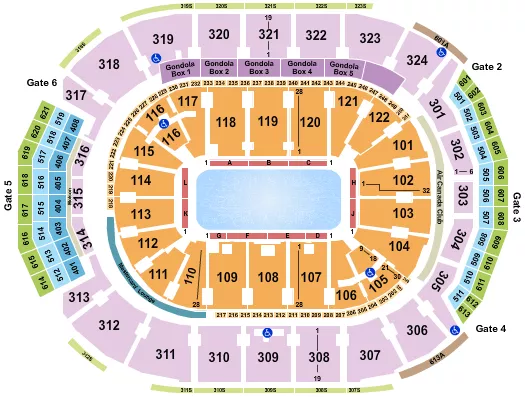 STARS ON ICE Seating Map Seating Chart