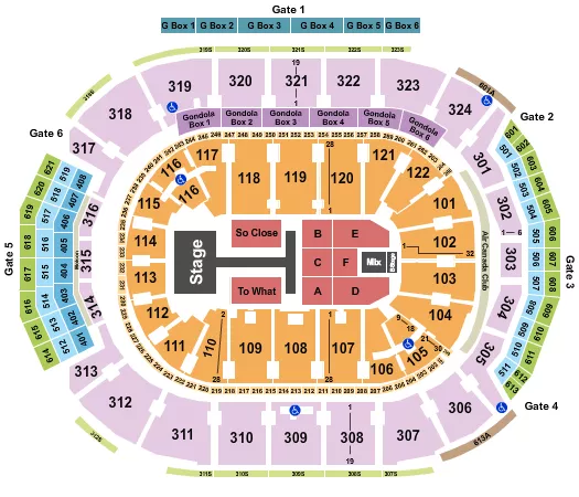 TATE MCRAE Seating Map Seating Chart