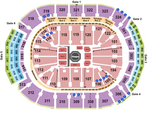 UFC Seating Map Seating Chart