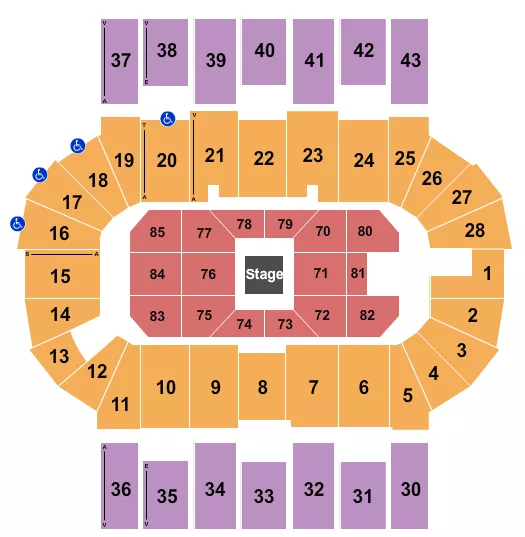 CENTER STAGE Seating Map Seating Chart