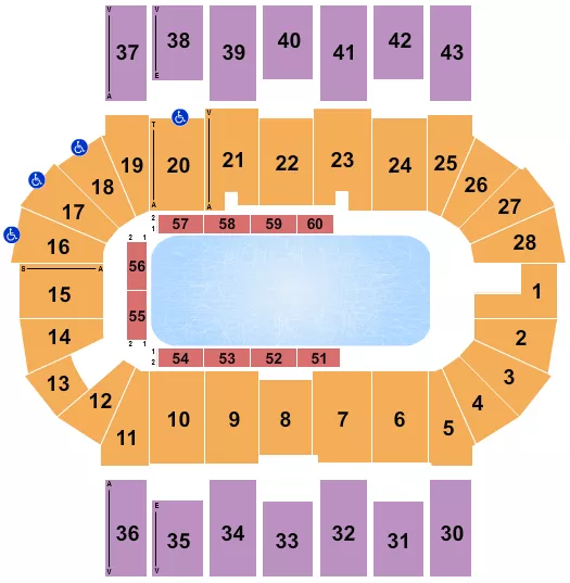 DISNEY ON ICE Seating Map Seating Chart