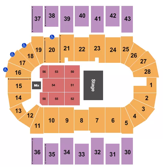 HALF HOUSE 3 Seating Map Seating Chart