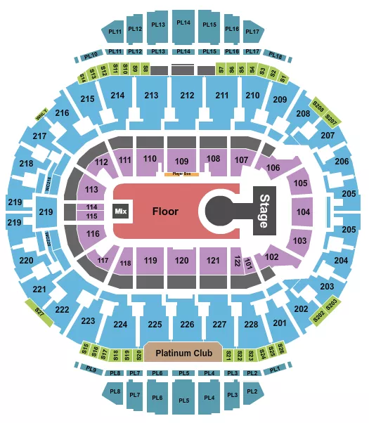 DILIJIT DOSANJH ROW Seating Map Seating Chart