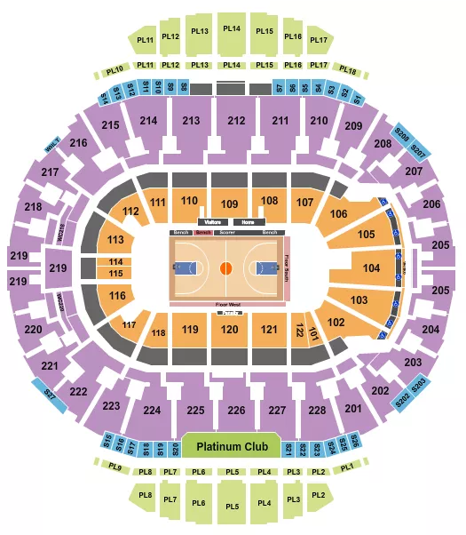 HARLEM GLOBETROTTERS ROW Seating Map Seating Chart