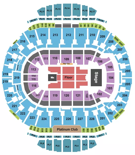 HILARY DUFF ROW Seating Map Seating Chart
