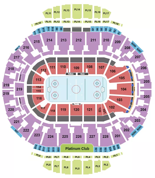 HOCKEY ROW Seating Map Seating Chart