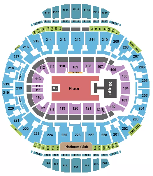 KARAN AUJLA ROW Seating Map Seating Chart
