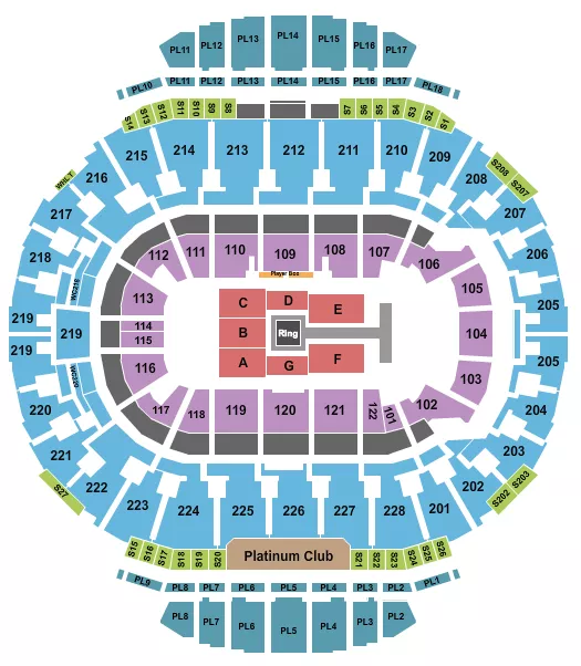 WWE 1 Seating Map Seating Chart