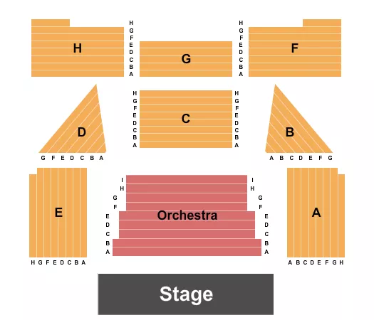 SCOTTISH RITE MASONIC CENTER TAMPA ENDSTAGE 2 Seating Map Seating Chart
