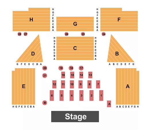 SCOTTISH RITE MASONIC CENTER TAMPA ENDSTAGE TABLES 3 Seating Map Seating Chart