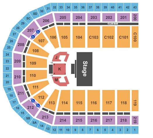 SESAME STREET LIVE Seating Map Seating Chart