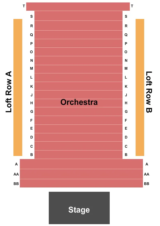 SEGERSTROM CENTER FOR THE ARTS SAMUELI THEATER CONCERT Seating Map Seating Chart
